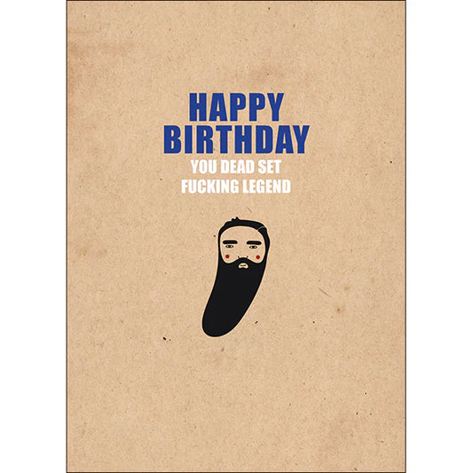 Defamations - F*cking legend rude birthday card