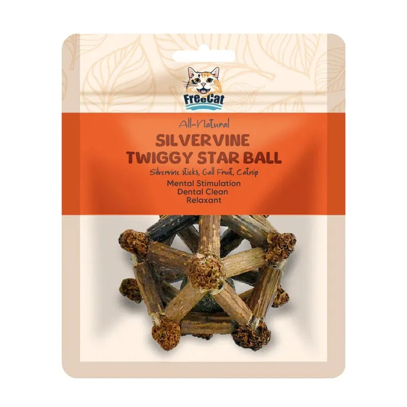 Freecat All-Natural Silvervine Twiggy Star Ball