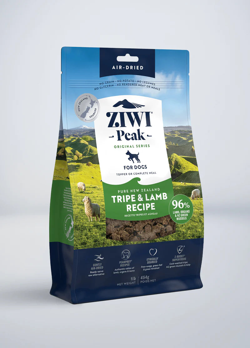 Ziwi Peak Air Dried Dog Food - Tripe & Lamb