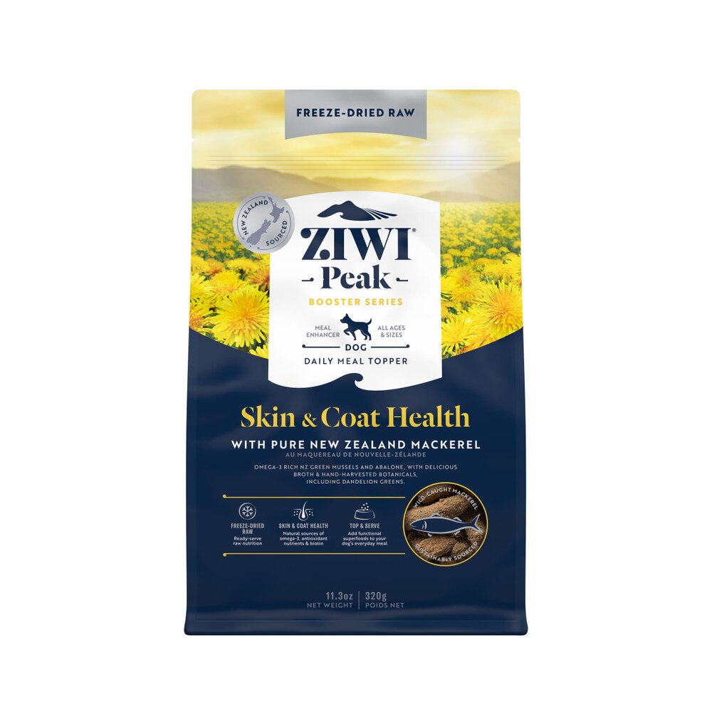 Ziwi Peak Freeze Dried Dog 320g Booster Skin & Coat Mackerel