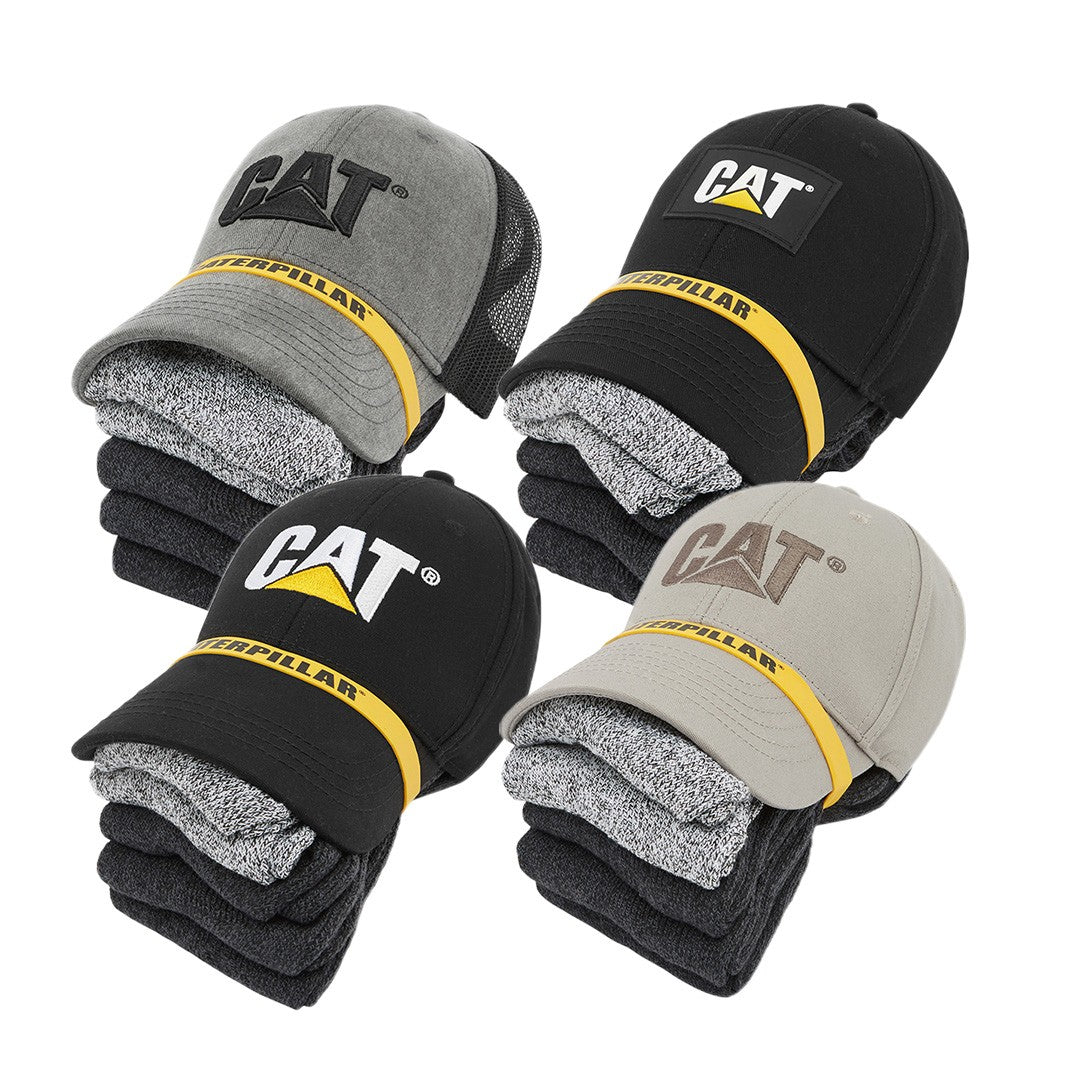 CAT Workwear - Logo Cap & 5-Sock Bundle - Size 9-12