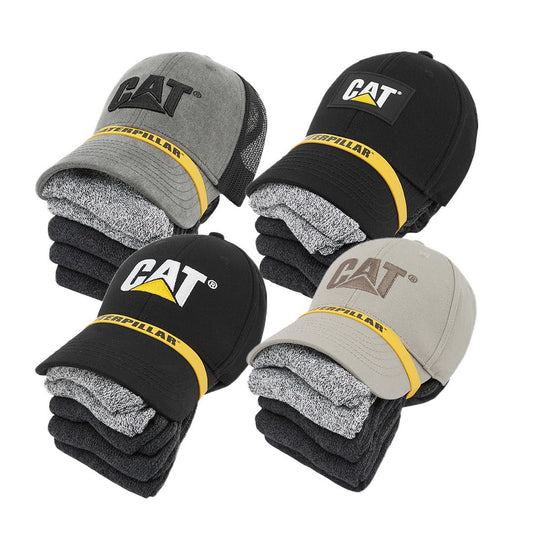 CAT Workwear - Logo Cap & 5-Sock Bundle - Size 9-12