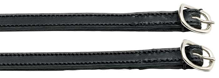 Aintree - Stitched Spur Straps 10mm - Black