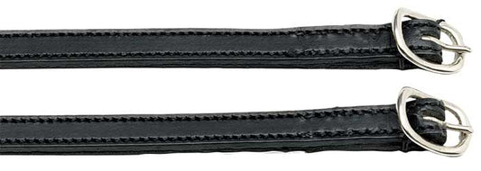 Aintree - Stitched Spur Straps 10mm - Black