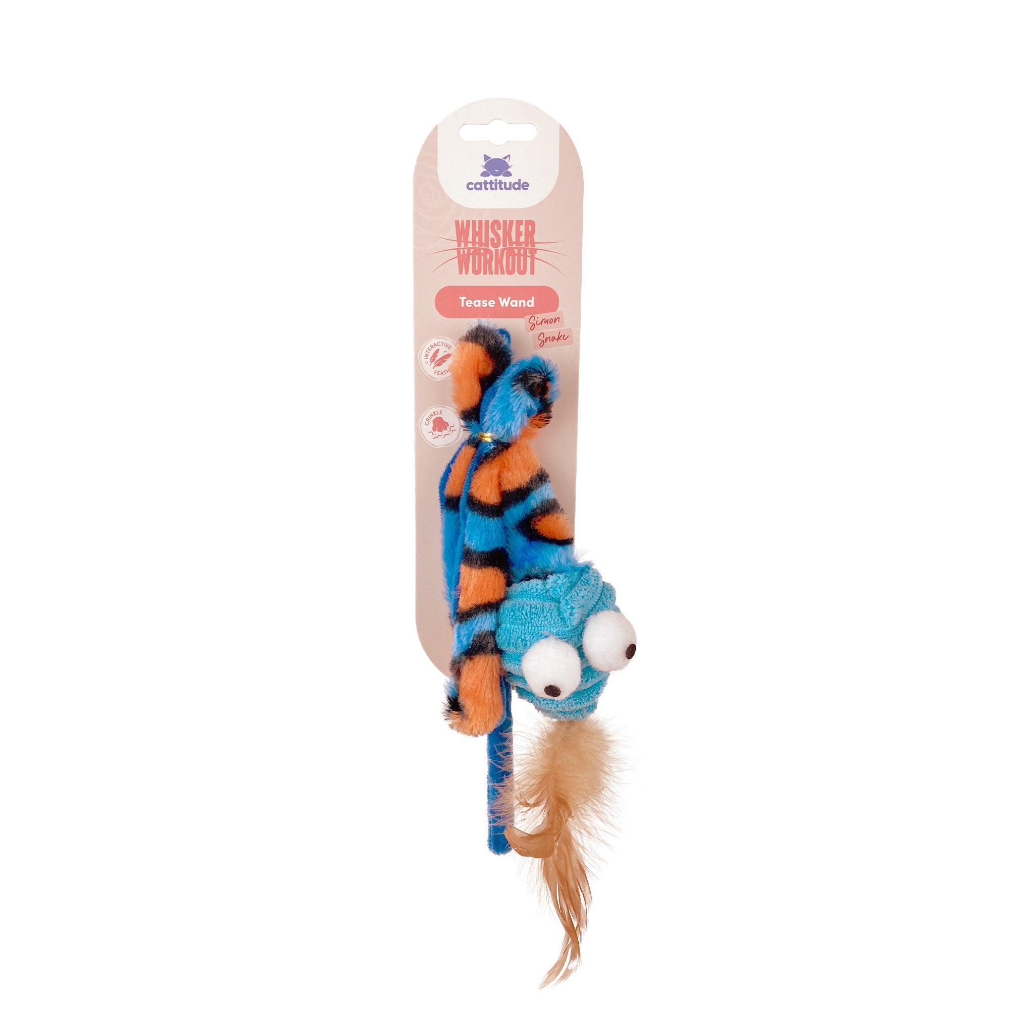 Cattitude Whisker Workout Simon Snake Tease Wand