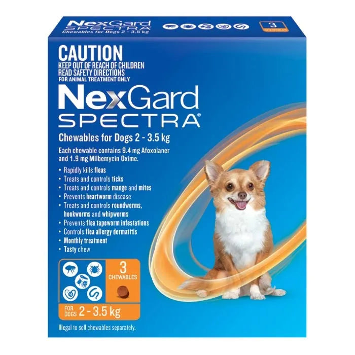 Nexgard Spectra for Dogs 2-3.5kg 3pk