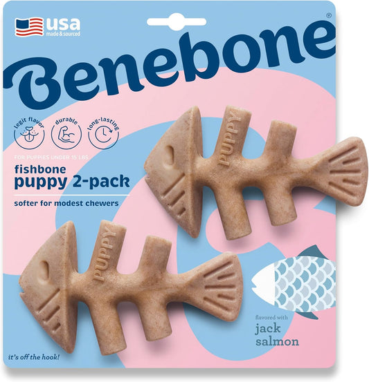 Benebone Puppy 2 Pack Fishbone Tiny