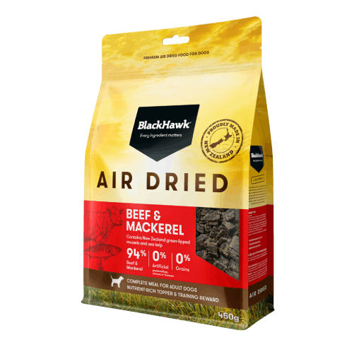Black Hawk Air Dried Beef & Mackarel Dog Food - 450g