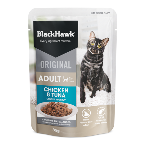 Black Hawk Cat - Chicken & Tuna in Gravy 85g 12 Pack