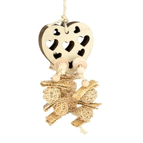 Bird Toy Foraging Heart - Natural