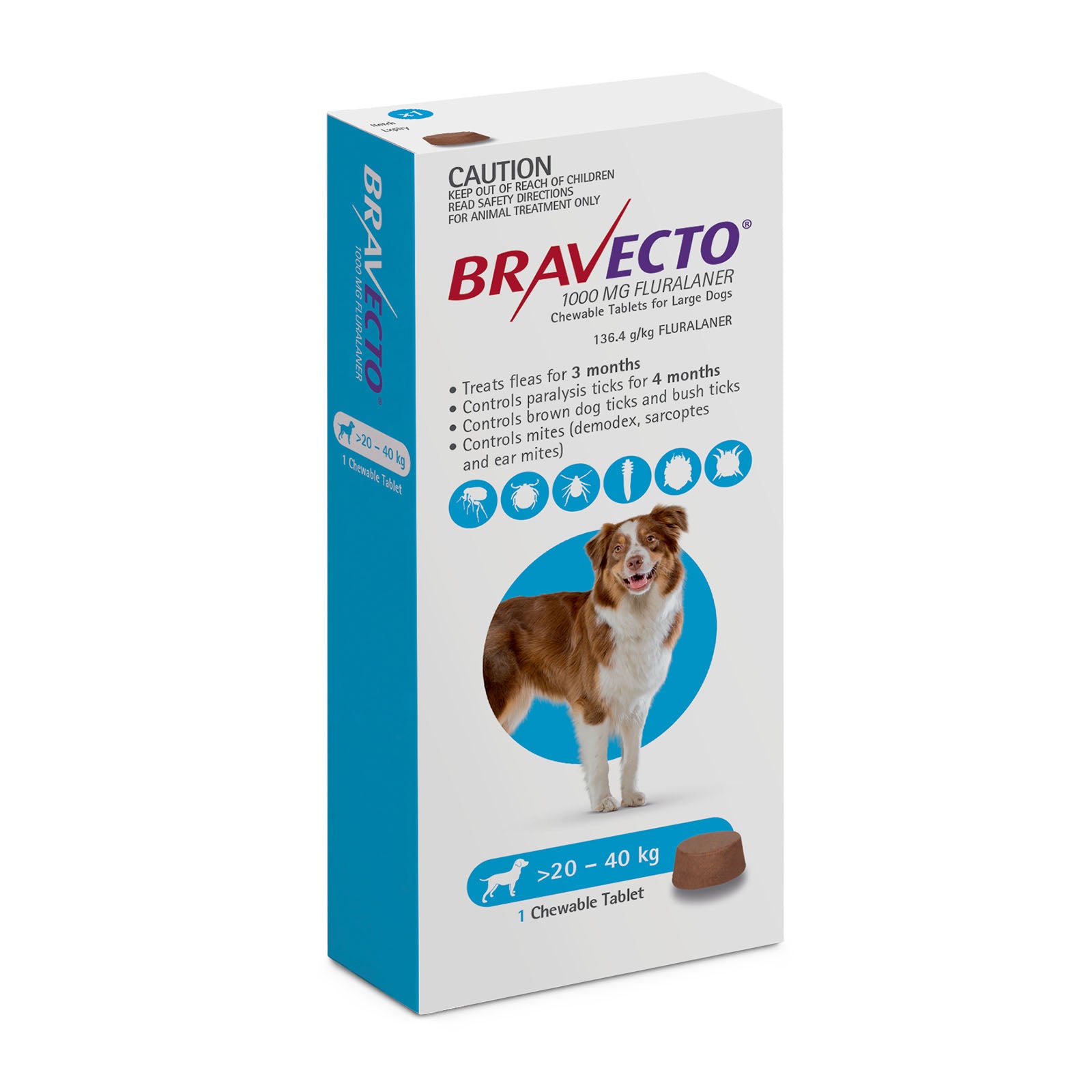 Bravecto Chew for Large Dogs (Blue)