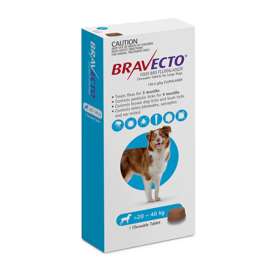 Bravecto Chew for Large Dogs (Blue)
