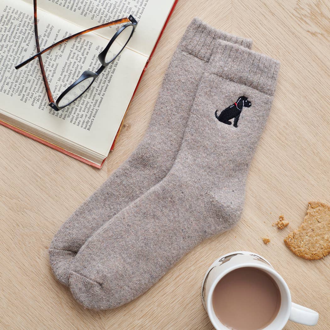 Dog Walking Socks - Cocker Spaniel (Black)