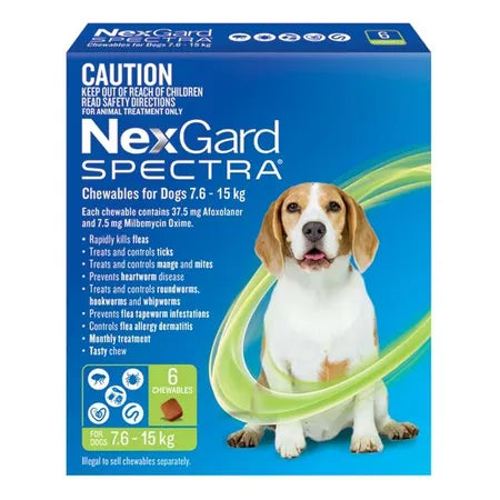 Nexgard Spectra for Dogs 7.6 - 15kg 6pk