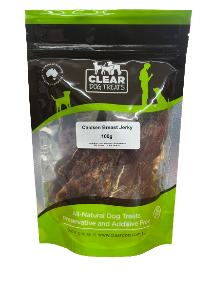 Clear Dog Treats - Chicken Breast Jerky 100g