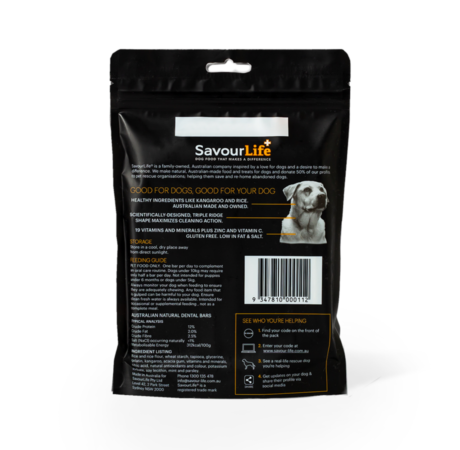 SavourLife - Natural Dental Bars for Small/Medium Dogs