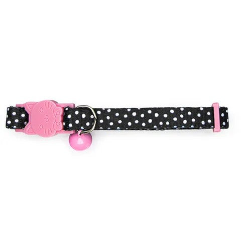 Dotted Cat Collar with face shaped buckle