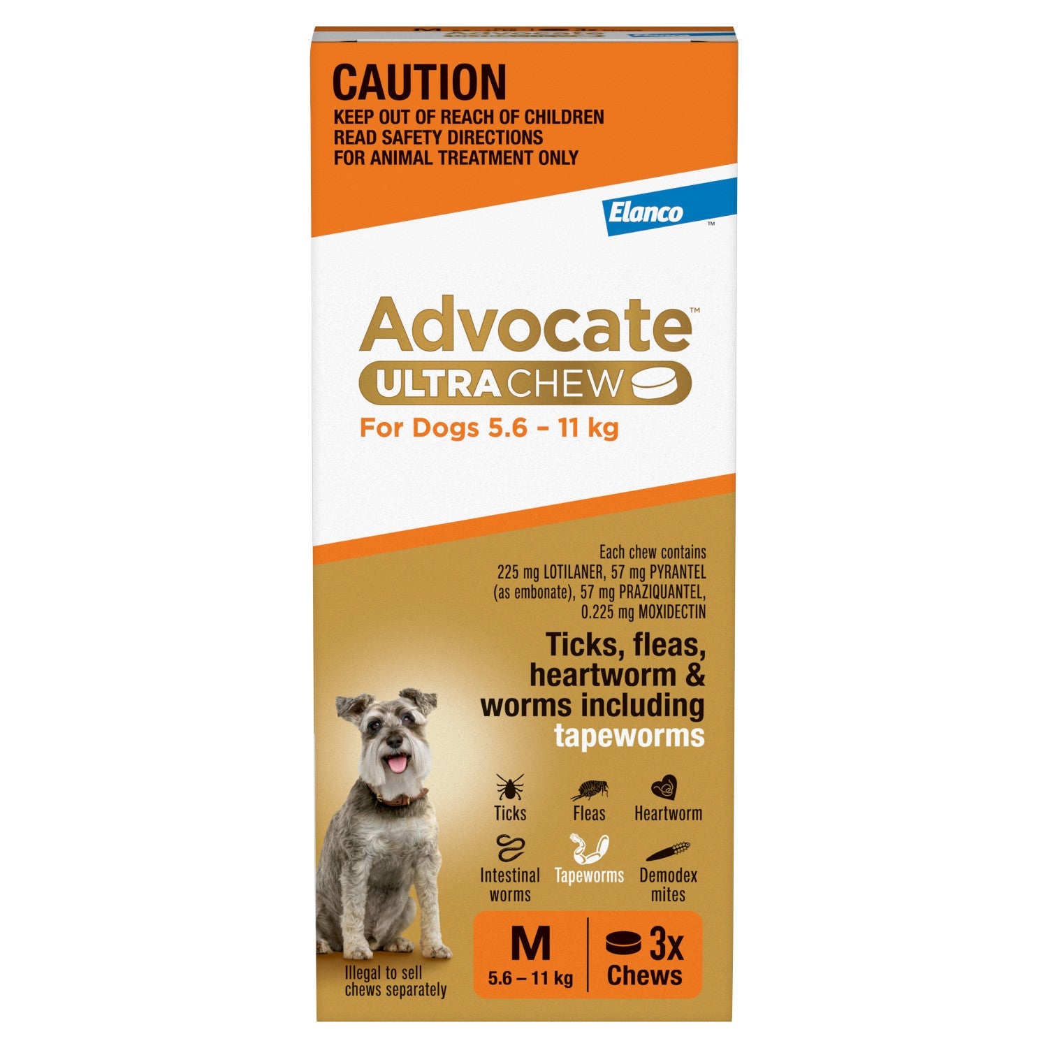 advocate-ultra-chew-medium-breed-5-6-11kg-dog-flea-tick-worming - gallery_0