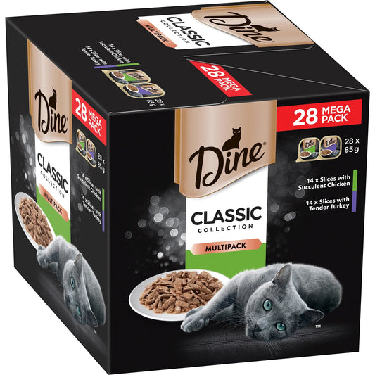 Dine Multipack Chicken & Turkey Cat Wet Food (85g x 28pk)