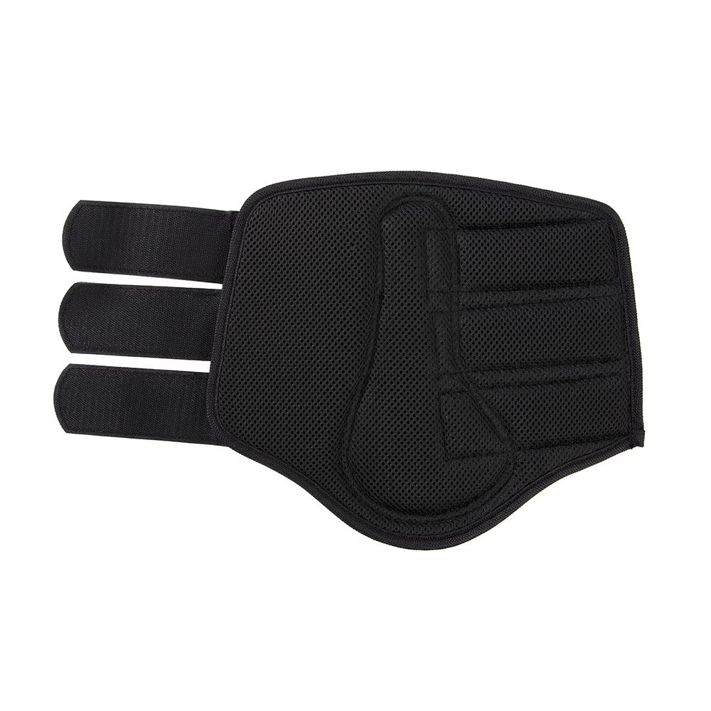 Equi-Guard - 3D Mesh Brushing Boots - pair of black boots showing the fastening straps