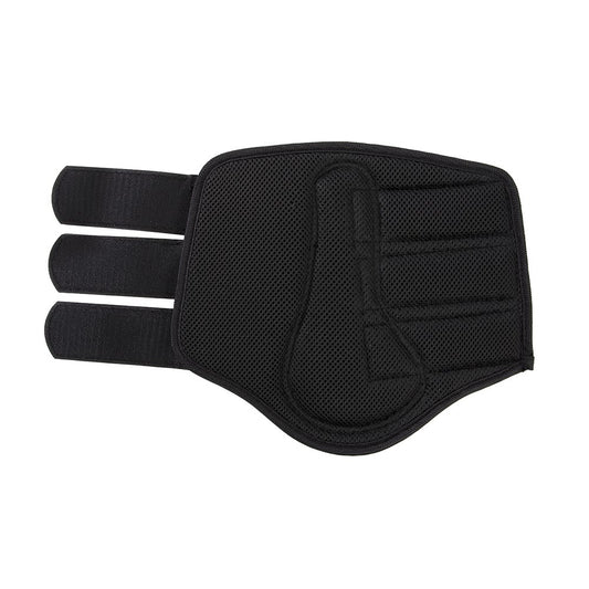Equi-Guard - 3D Mesh Brushing Boots - pair of black boots showing the fastening straps