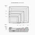 Load image into Gallery viewer, EzyDog - 2in1 Ortho Smart Bed - bed size specifications chart
