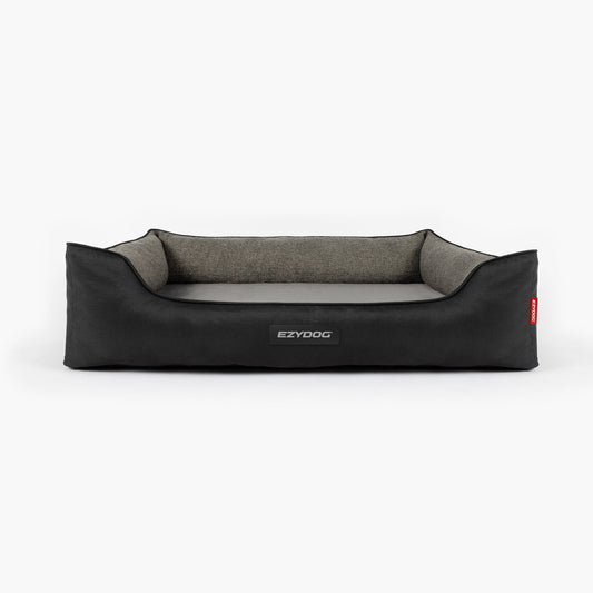 EzyDog - 2in1 Ortho Smart Bed - charcoal bed, front view