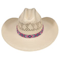 Load image into Gallery viewer, fort-worth-beaded-hat-band-pink-aztec - gallery_0
