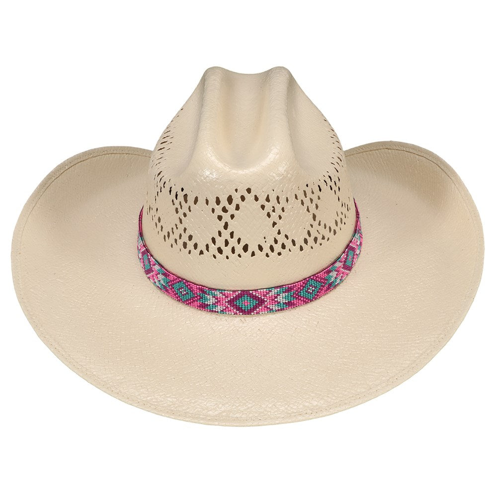 fort-worth-beaded-hat-band-pink-aztec - gallery_0