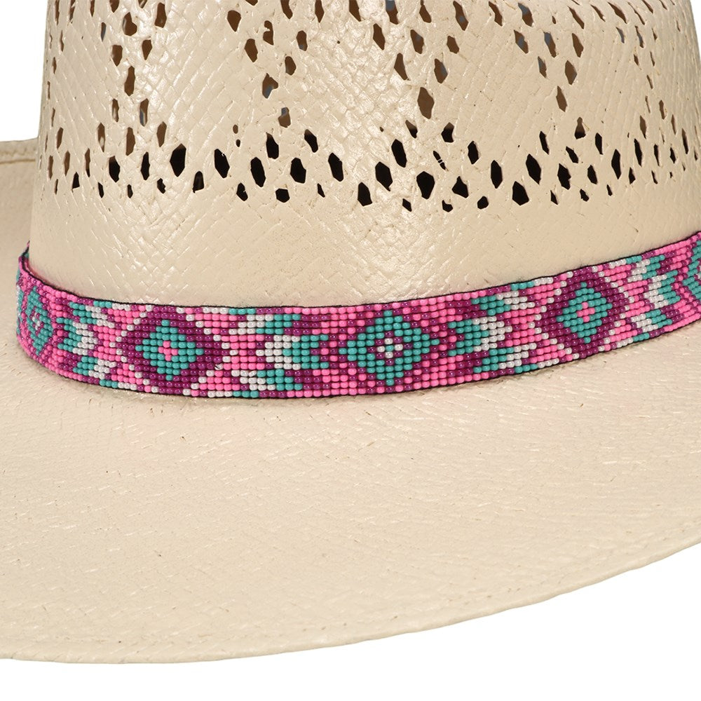 fort-worth-beaded-hat-band-pink-aztec - gallery_1