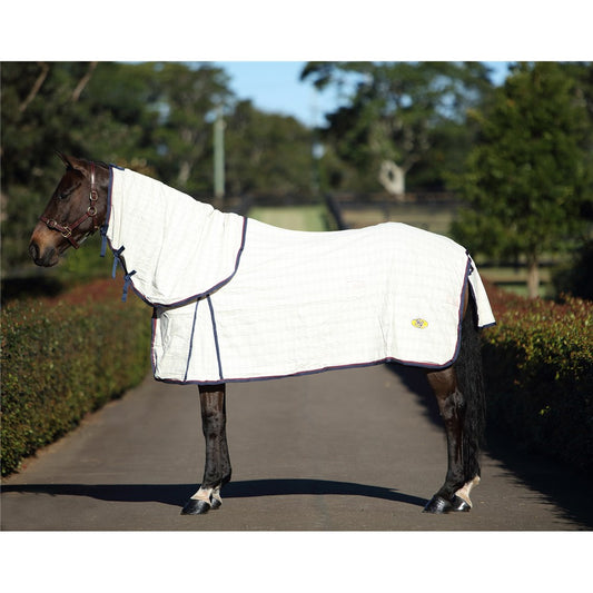GG Australia - Heavy Tear-Stop Horse Rug Combo - full side view on horse