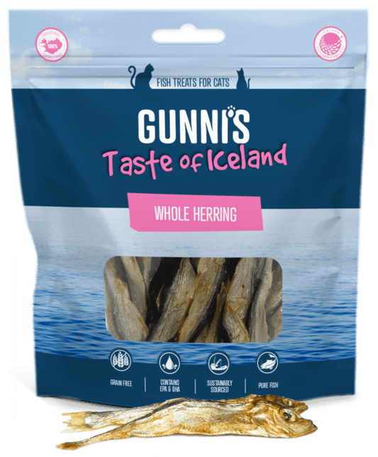 Gunni's Taste of Iceland - Whole Herring Cat Treats