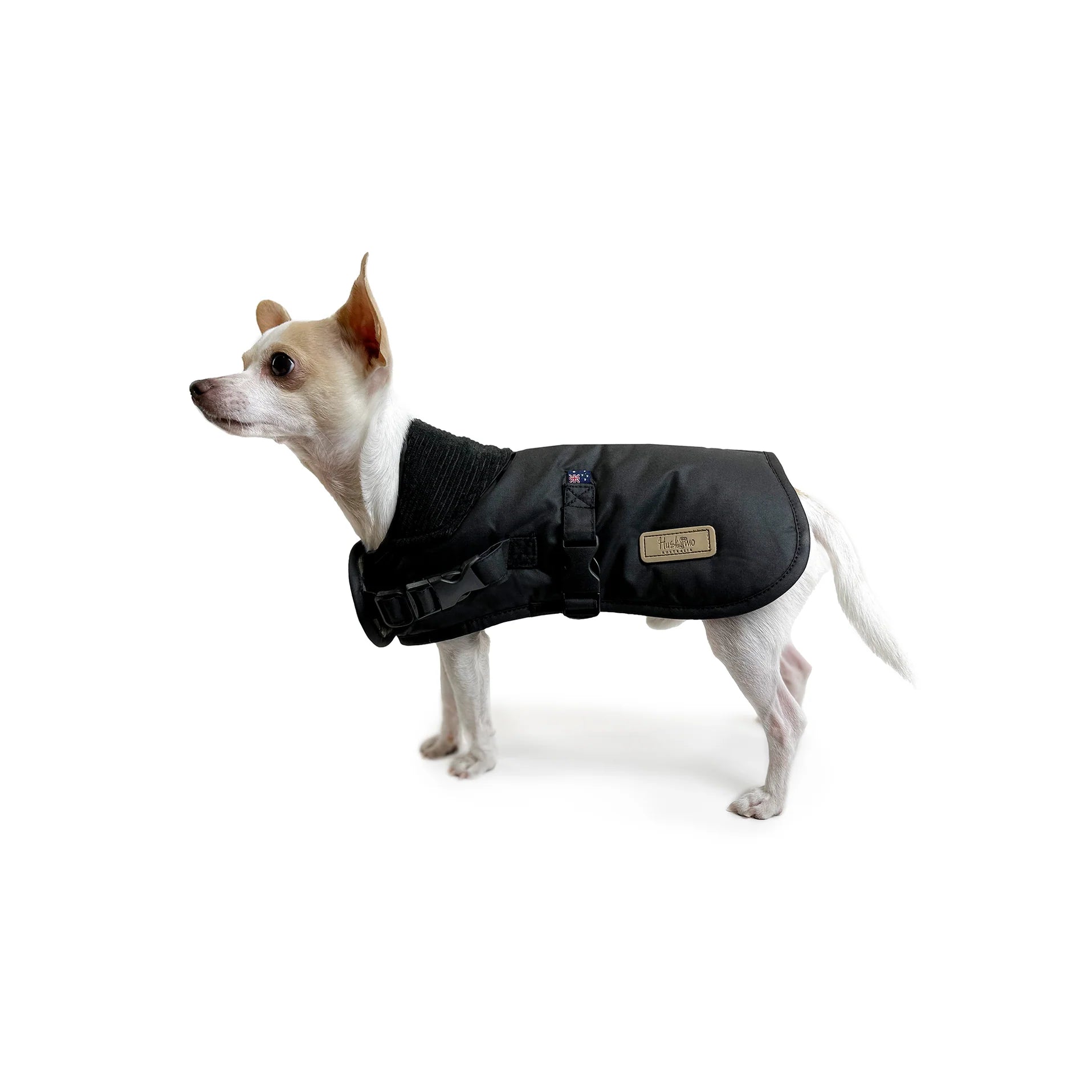 Huskimo Waxed Cotton (Natural Oilskin) Dog Coat - Thunder