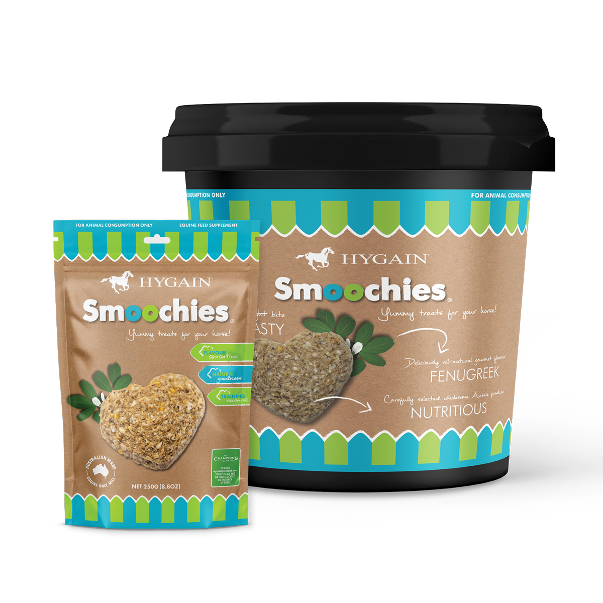 Hygain Smoochies – pouch and bucket