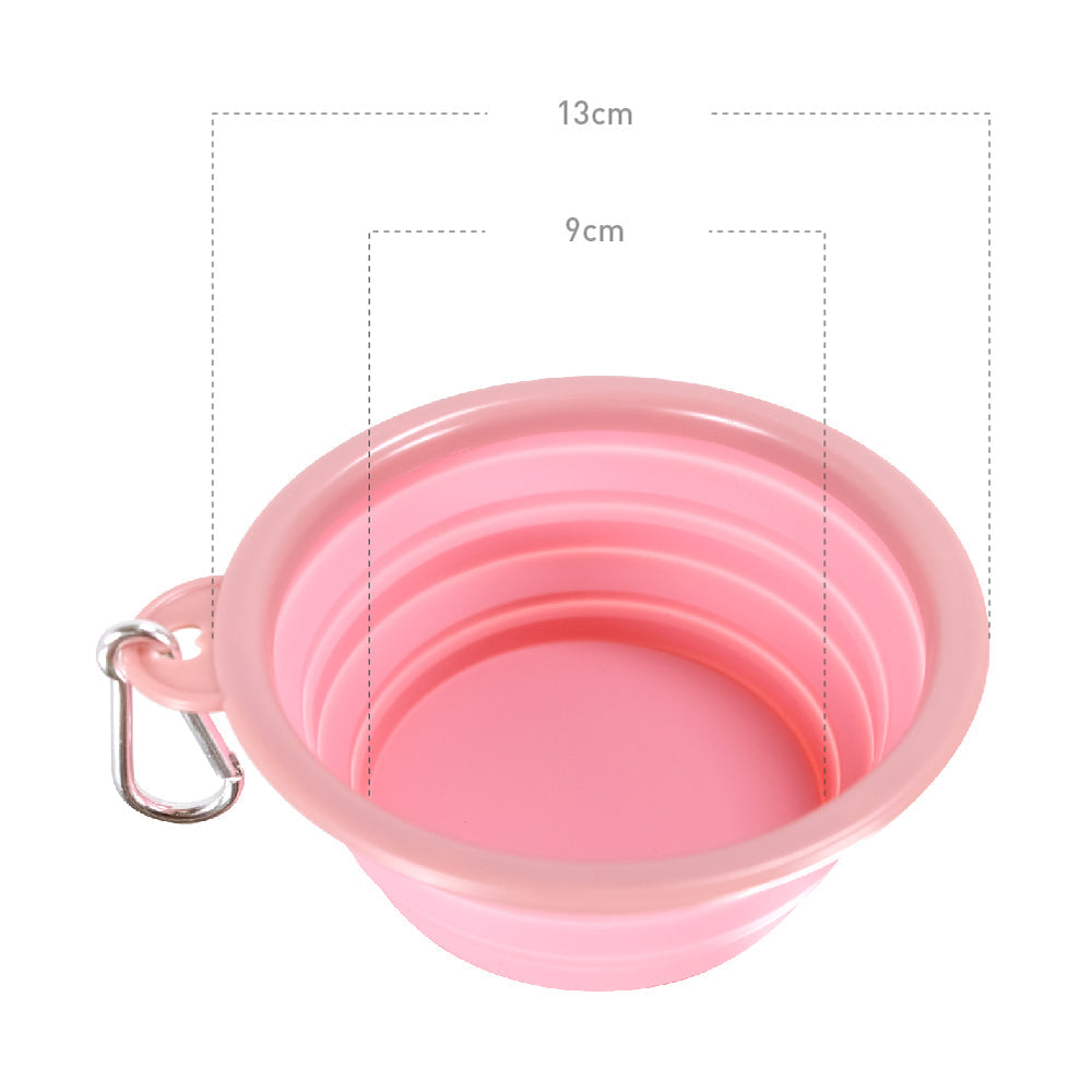 Ibiyaya - Quick Bite Collapsible Travel Bowl - Pink size
