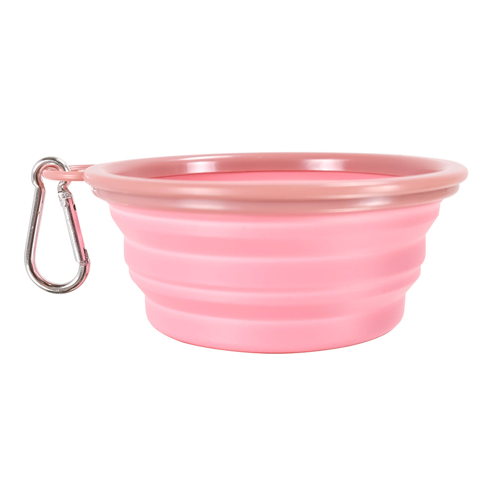 Ibiyaya - Quick Bite Collapsible Travel Bowl - Pink bowl