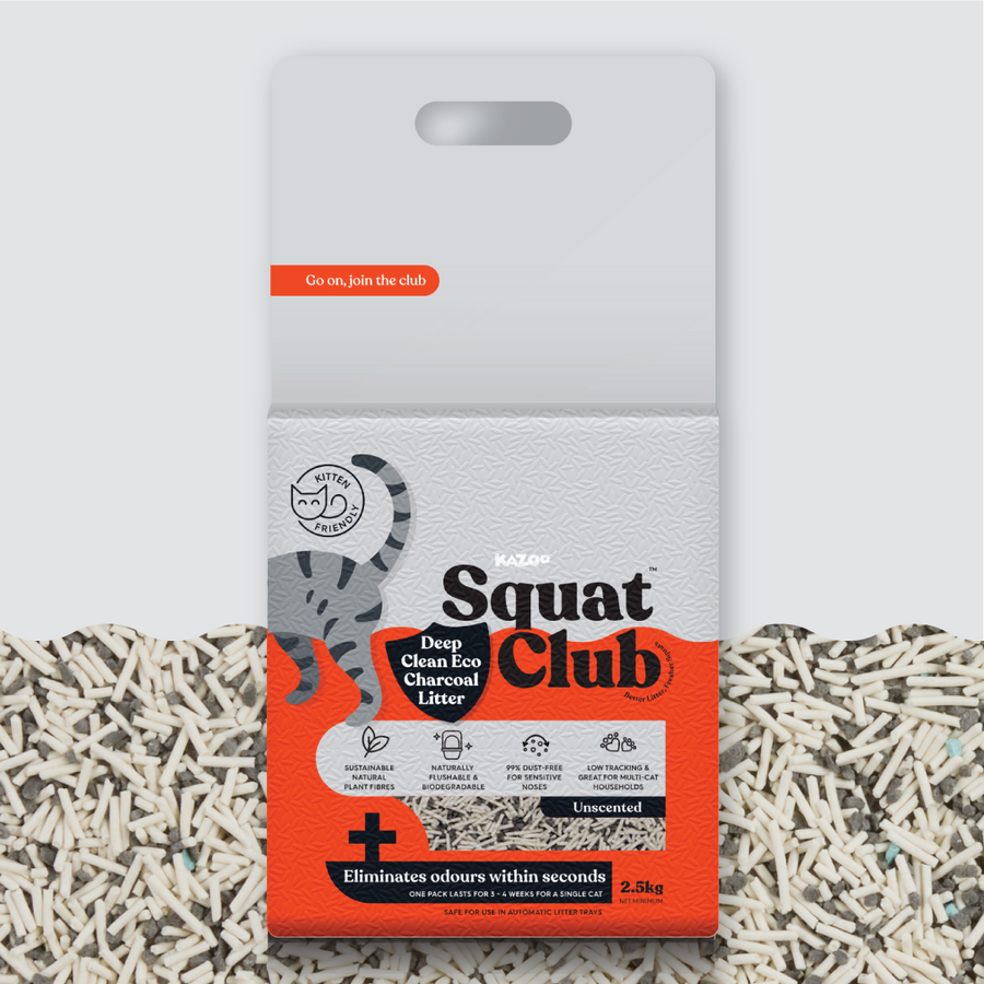 Kazoo - Squat Club Deep Clean Eco Charcoal Cat Litter