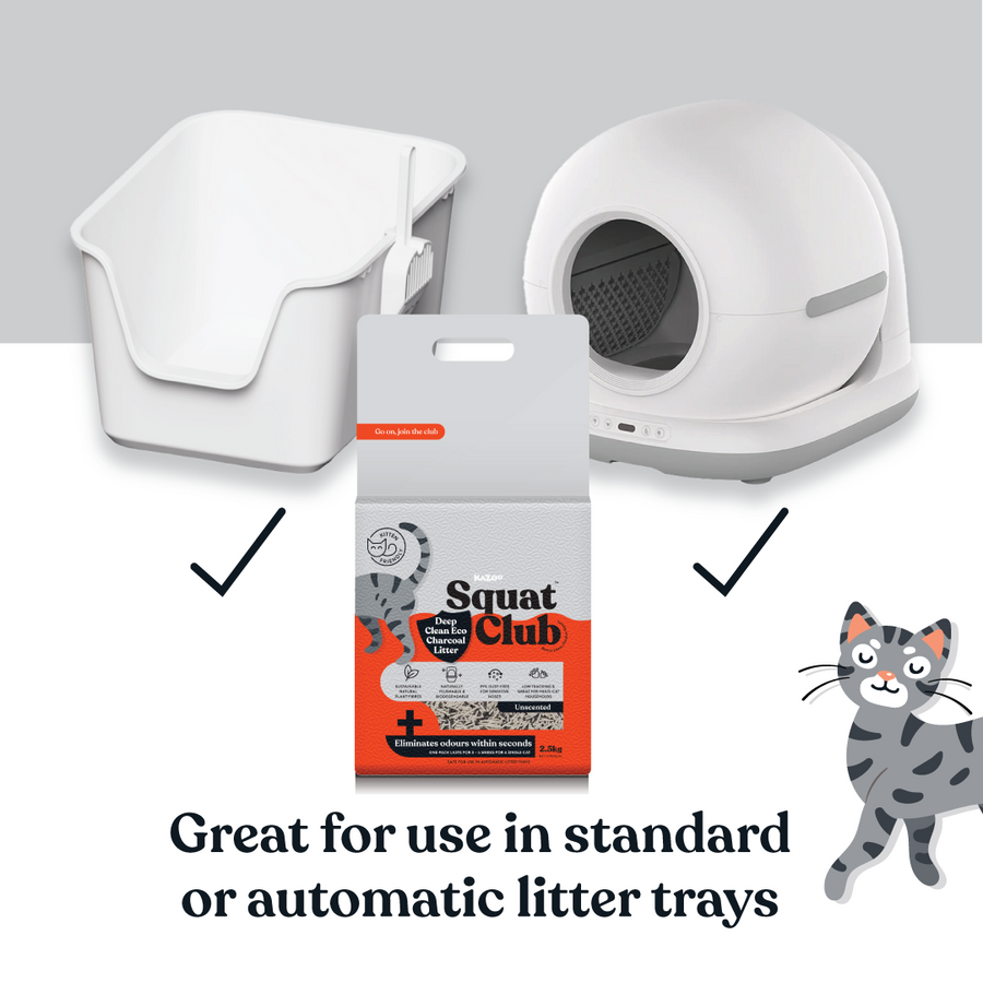 Kazoo - Squat Club Deep Clean Eco Charcoal Cat Litter