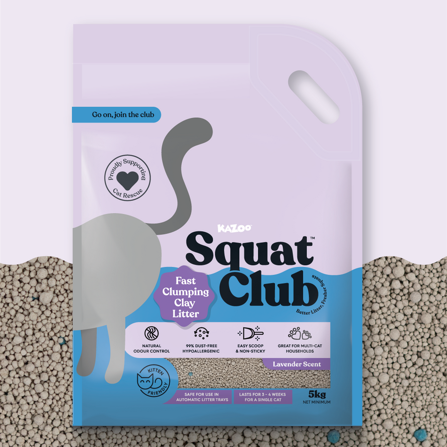 Kazoo - Squat Club Fast Clumping Clay Cat Litter Lavender