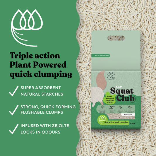 Kazoo - Squat Club Plant Powered Flushable Cat Litter