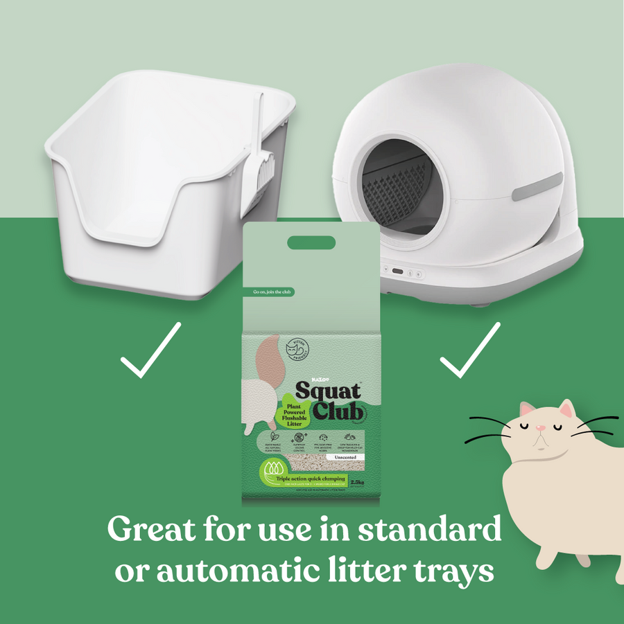 Kazoo - Squat Club Plant Powered Flushable Cat Litter