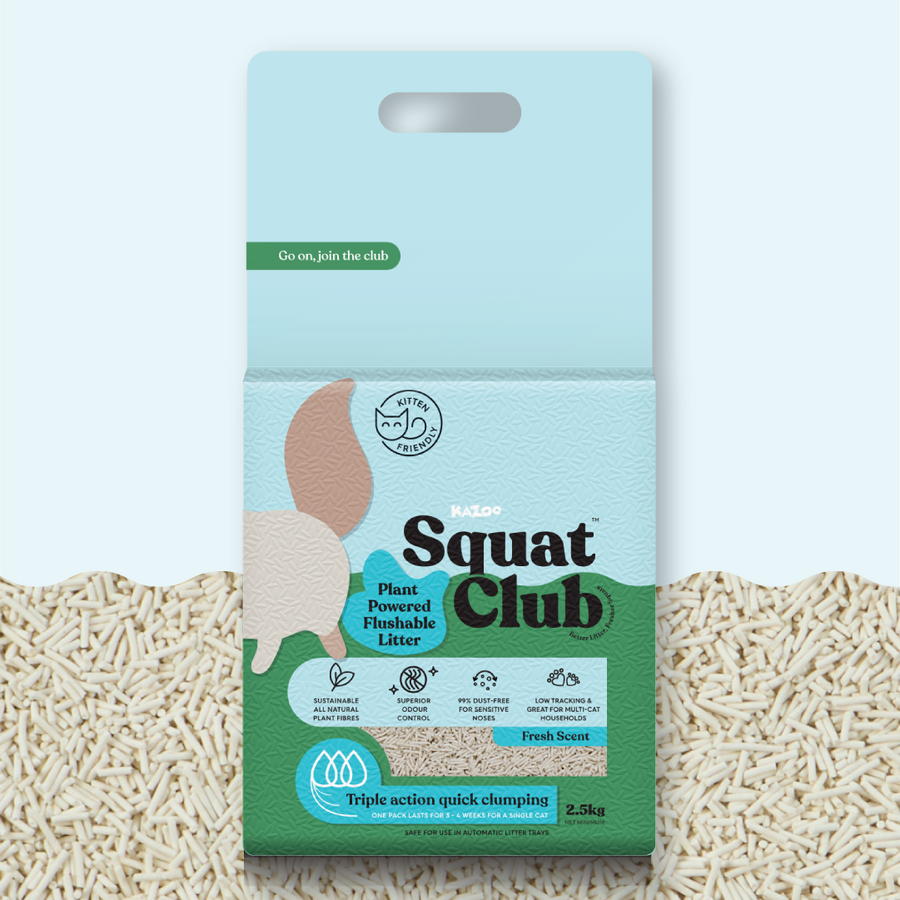 Kazoo - Squat Club Plant Powered Flushable Cat Litter Fresh Scent