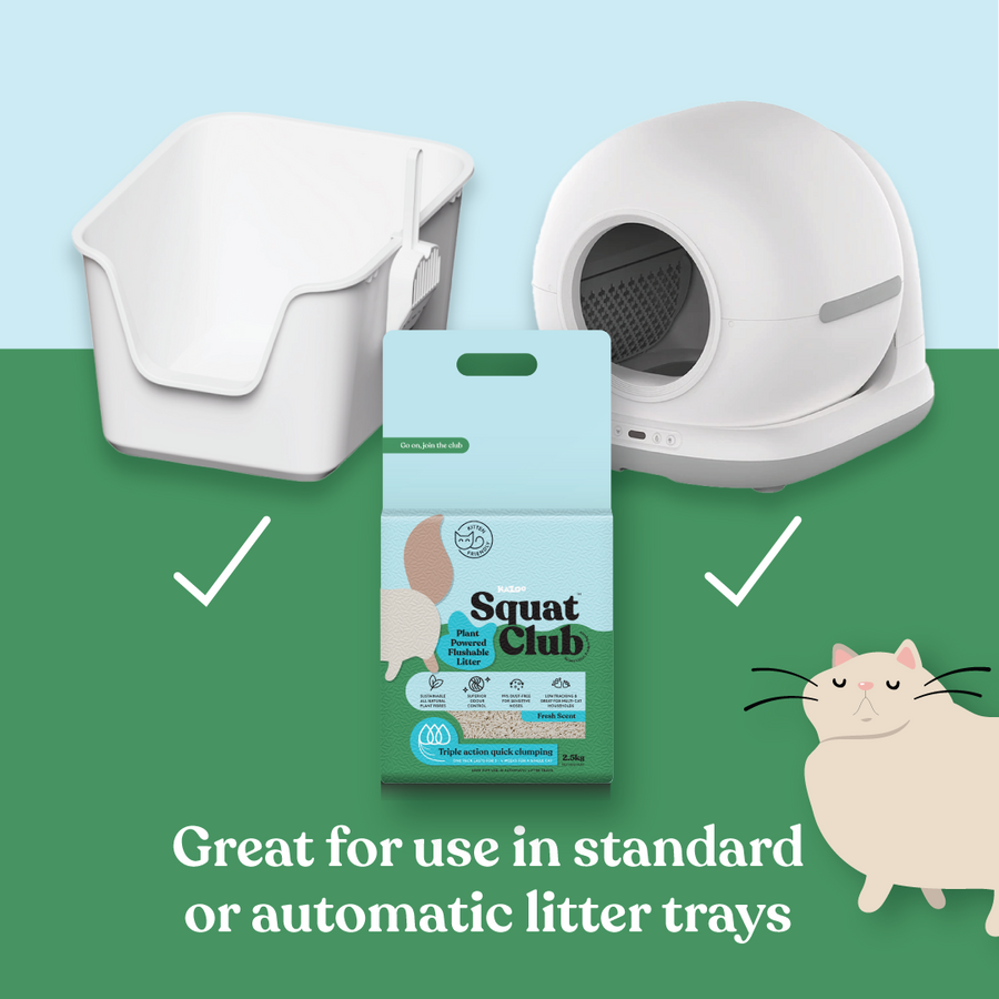Kazoo - Squat Club Plant Powered Flushable Cat Litter Fresh Scent