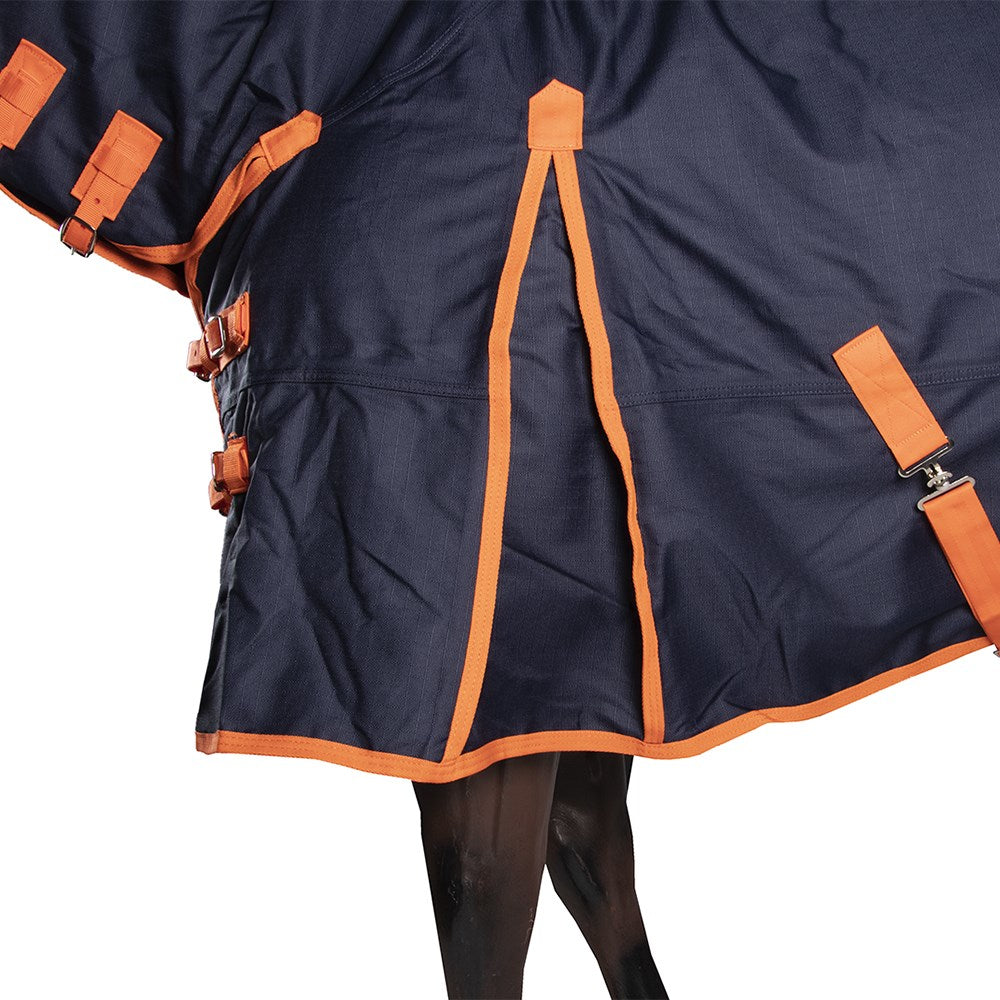 Kozy - 1200D Lite Rainsheet Combo - Navy/Orange - close-up of shoulder gusset