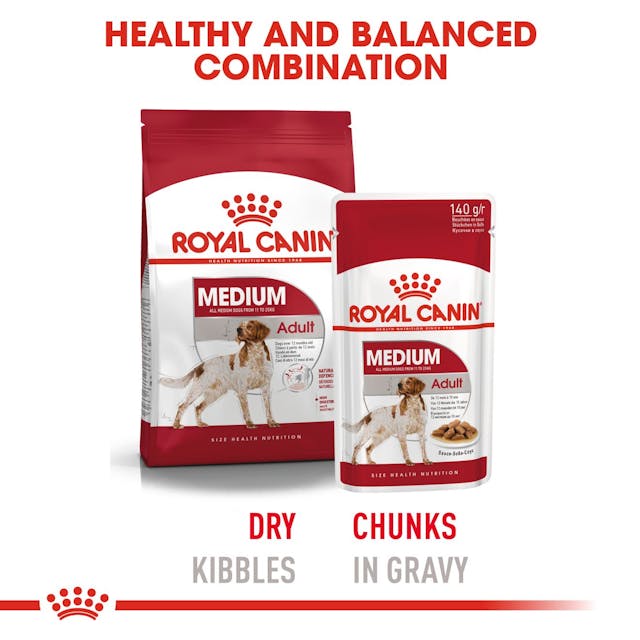 Royal Canin Medium Adult Chunks in Gravy