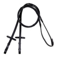 Load image into Gallery viewer, Lumiere Leather & Rubber Grip Reins (Flat) - full pair of black reins
