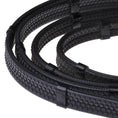 Load image into Gallery viewer, Lumiere Leather & Rubber Grip Reins (Flat) - close-up of the rubber grip
