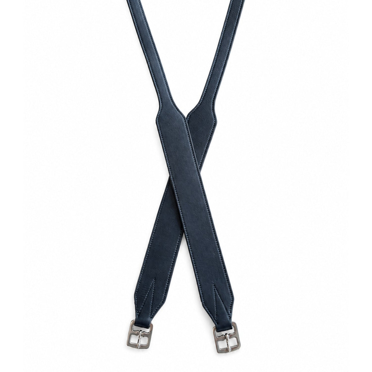 Lumiere Stirrup Leathers Jumping Stability (Standard 140cm) - pair of black leathers crossed