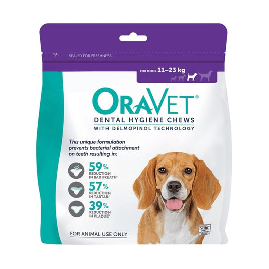 Oravet Medium Dog Dental Chews 28 Pack