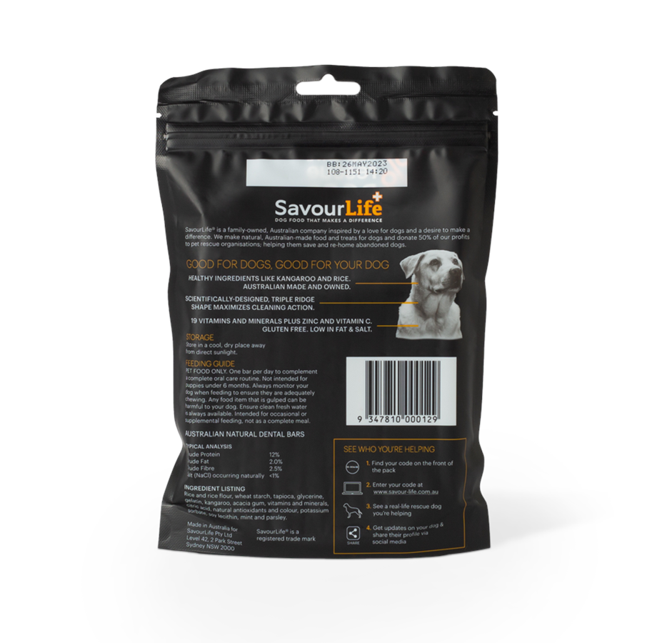 SavourLife - Natural Dental Bars for Medium/Large Dogs